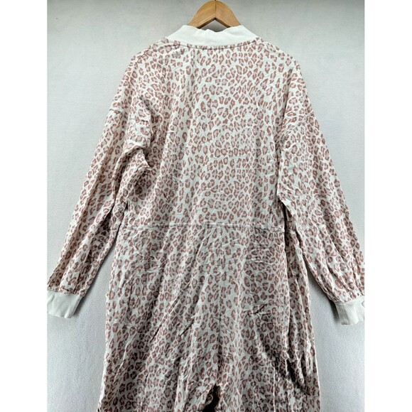Free People Just Because Jumpsuit Size L Leopard Print One Piece Sleep Lounge - Picture 9 of 13